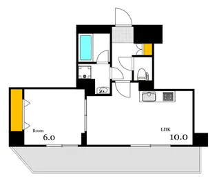CREST CENTRAL BLDG.【2階】の間取り