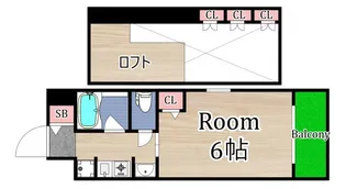 エステムコート大阪城前OBPリバーフロント【2階】の間取り
