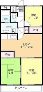 アスティーロイヤル【2階】の間取り