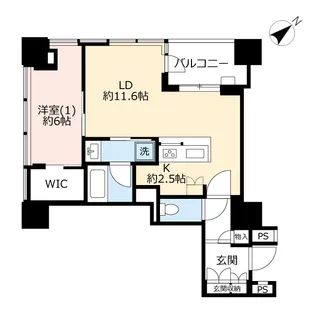 横浜ヴェールタワー【6階】の間取り