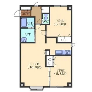 ヒルパイン湯川II【3階】の間取り