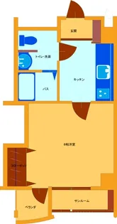 カーサ・ディ・フオレスタ【3階】の間取り