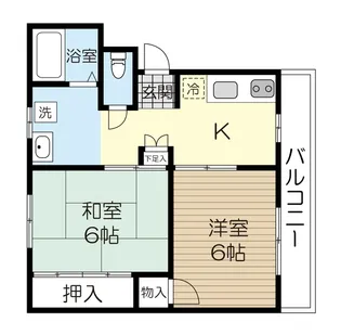 広岡ハイツ【3階】の間取り