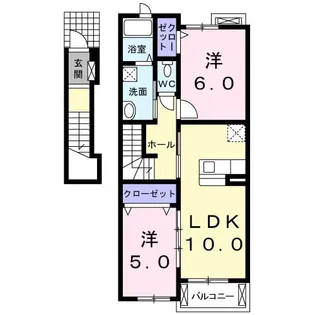 メゾン・シャルマンD【2階】の間取り
