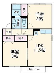 ブルーミングI【2階】の間取り
