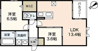 エトワール【1階】の間取り