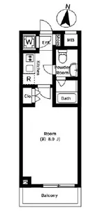 クロスベル森下【6階】の間取り