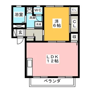 T.TOWNクリエートピース【2階】の間取り