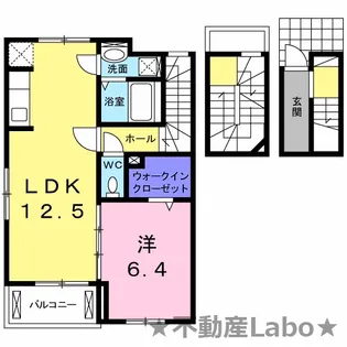 徳島県板野郡藍住町徳命字前須西【アパート】の間取り