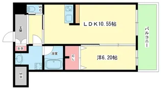 大阪府豊中市岡上の町2【マンション】の間取り