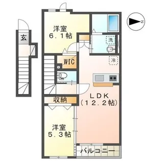 フォルテューヌF【2階】の間取り