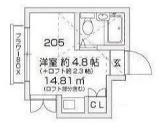 梶ヶ谷スチューデントパレスA【2階】の間取り