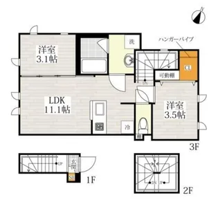 CB蒲田シャルマン【3階】の間取り
