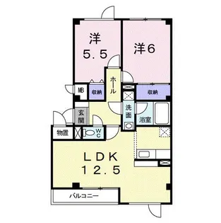 ディアイースト【1階】の間取り