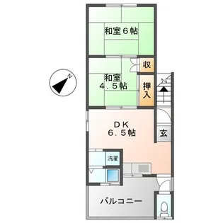 車谷アパ-ト【2階】の間取り