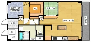 オアシスマンションプレジデント山陽【9階】の間取り