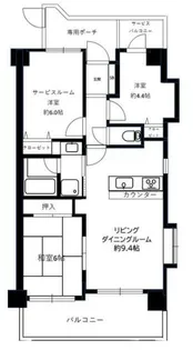 ビッグヴァン横浜西【6階】の間取り
