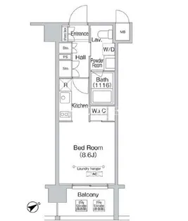 エミネンス高輪台【6階】の間取り