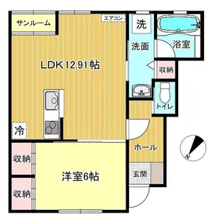 episose B棟【1階】の間取り