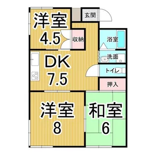 コーポ栄寿(第一)【3階】の間取り