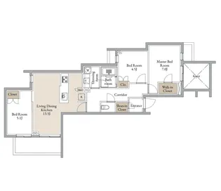 クラリティア横濱反町【3階】の間取り