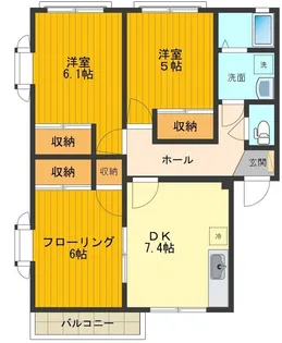 ストークヴィレッジA【1階】の間取り