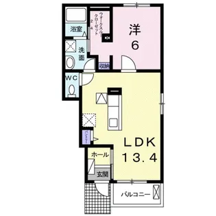 river sideはるか A【1階】の間取り