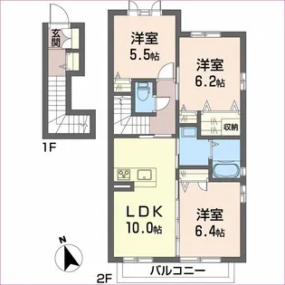 シャーメゾン ショコラ【2階】の間取り