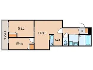 リュエル戸越【1階】の間取り