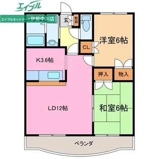プロミネント伊勢中川II【3階】の間取り