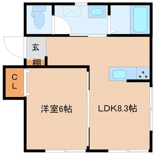 中嶌アパート【1階】の間取り