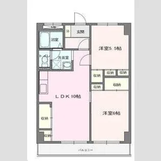 ラポールヤナセ【6階】の間取り