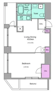 ガーデンアイル四谷(Garden I’ll Yotsuya)【10階】の間取り