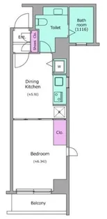 レジディア日本橋人形町【3階】の間取り