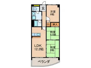 ラポ-ト曽谷【2階】の間取り