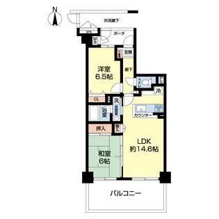 コンフォートウエストヒル【1階】の間取り