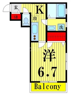 クレールシャンブル【2階】の間取り