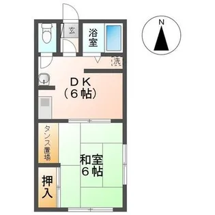 スカイハイツ【2階】の間取り