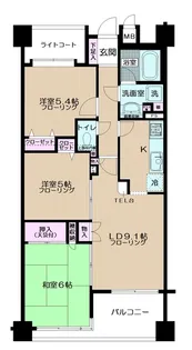 日神パレステージ横浜ベイウエスト【11階】の間取り