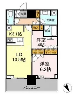 THE TOWER JUJO【7階】の間取り