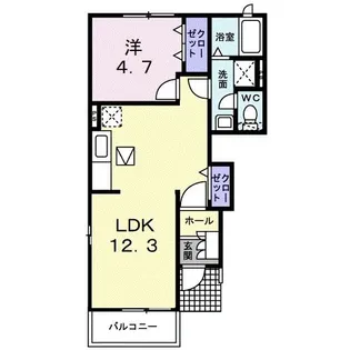 グランシャトーIno II【1階】の間取り