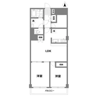 プレジデント武蔵野【6階】の間取り