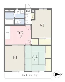 アールクリエイト星ヶ丘【3階】の間取り