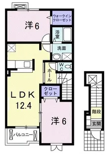ベル・アルカンシェルB【2階】の間取り