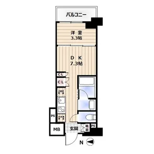 ウエリスアーバン中野坂上【4階】の間取り