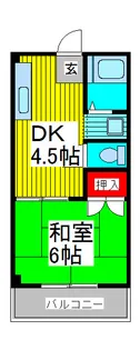 梅鉢ハイツ【2階】の間取り