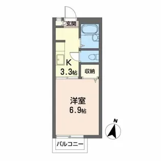 ピエス・セットシューA【2階】の間取り