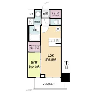 セレニテ江坂グランデ【4階】の間取り