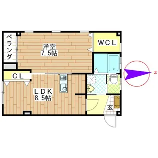 光ハイツIII【2階】の間取り