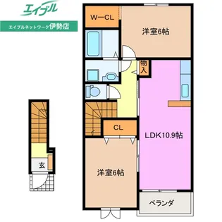 アイビーデール コート C【2階】の間取り